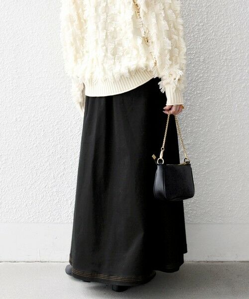 SHIPS / シップス ロング・マキシ丈スカート | 《一部予約》SHIPS any:〈洗濯機可能〉チノ ステッチ フレア ロング スカート | 詳細7