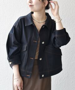 SHIPS / シップス ブルゾン | SHIPS any:〈洗濯機可能〉チノ ステッチ ショート シャツ ジャケット