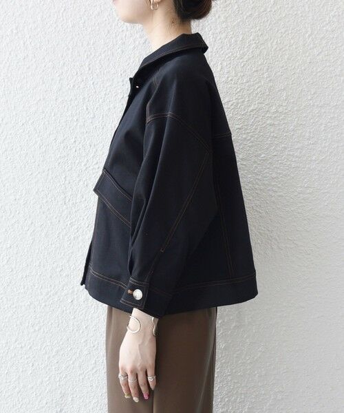 SHIPS / シップス ブルゾン | SHIPS any:〈洗濯機可能〉チノ ステッチ ショート シャツ ジャケット | 詳細11