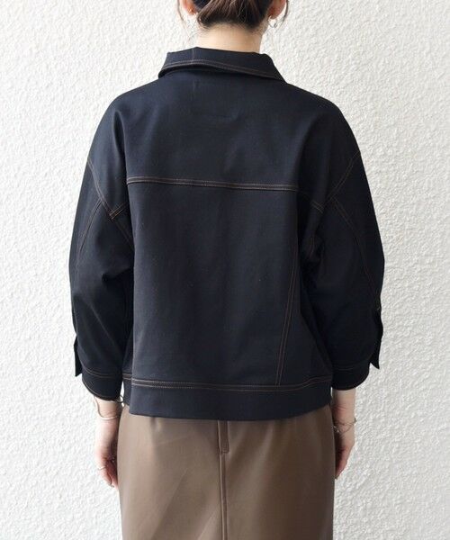 SHIPS / シップス ブルゾン | SHIPS any:〈洗濯機可能〉チノ ステッチ ショート シャツ ジャケット | 詳細12