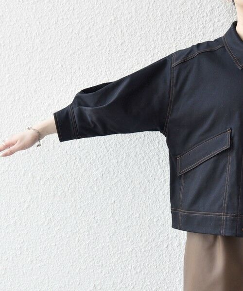 SHIPS / シップス ブルゾン | SHIPS any:〈洗濯機可能〉チノ ステッチ ショート シャツ ジャケット | 詳細13
