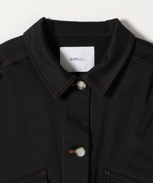 SHIPS / シップス ブルゾン | SHIPS any:〈洗濯機可能〉チノ ステッチ ショート シャツ ジャケット | 詳細15