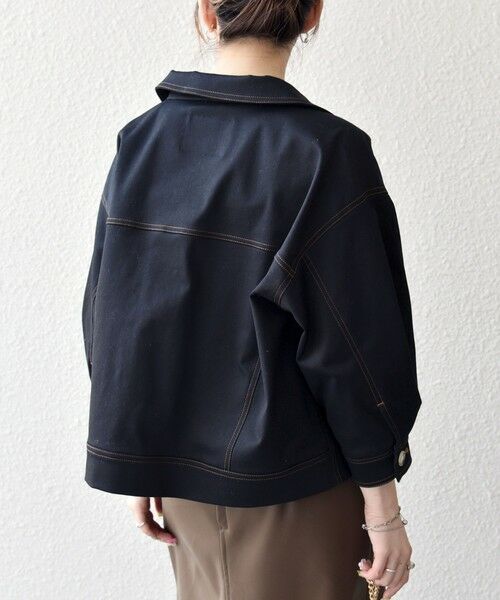 SHIPS / シップス ブルゾン | SHIPS any:〈洗濯機可能〉チノ ステッチ ショート シャツ ジャケット | 詳細6