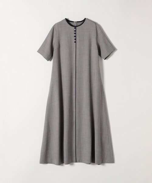 SHIPS / シップス ロング・マキシ丈ワンピース | SHIPS any:〈洗濯機可能〉ウーステッド パイピング ボタン フレア ワンピース | 詳細11