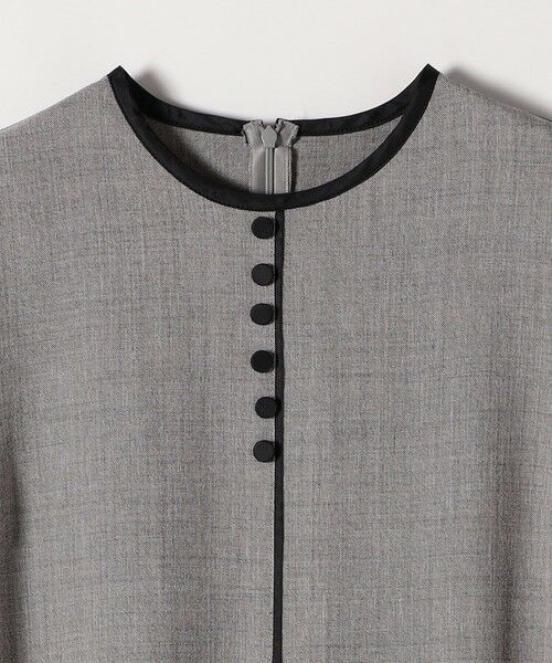 SHIPS / シップス ロング・マキシ丈ワンピース | SHIPS any:〈洗濯機可能〉ウーステッド パイピング ボタン フレア ワンピース | 詳細12