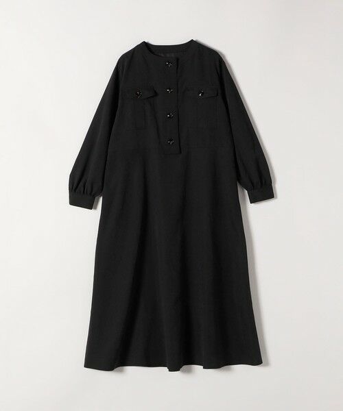 SHIPS / シップス ロング・マキシ丈ワンピース | SHIPS any:〈洗濯機可能〉ピーチスキン クルーネック ポケット フレア ワンピース | 詳細10