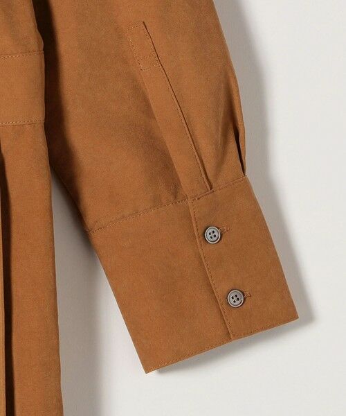 SHIPS / シップス ロング・マキシ丈ワンピース | 《一部追加予約》SHIPS any:〈洗濯機可能〉ピーチスキン サイド プリーツ バンドカラー シャツ ワンピース | 詳細11