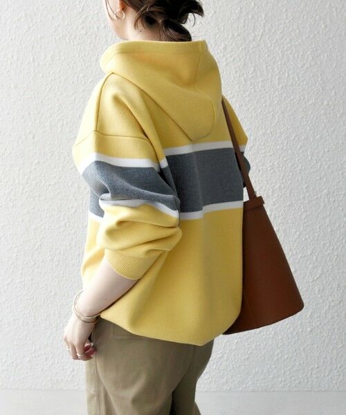 SHIPS / シップス パーカー | SHIPS any:〈手洗い可能〉パネル ボーダー フーディー ニット プルオーバー | 詳細18