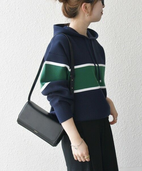 SHIPS / シップス パーカー | SHIPS any:〈手洗い可能〉パネル ボーダー フーディー ニット プルオーバー | 詳細26