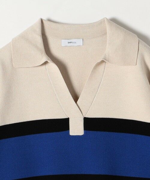 SHIPS / シップス ニット・セーター | SHIPS any:〈手洗い可能〉パネル ボーダー スキッパー ニット プルオーバー | 詳細9