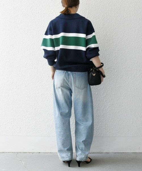 SHIPS / シップス ニット・セーター | SHIPS any:〈手洗い可能〉パネル ボーダー スキッパー ニット プルオーバー | 詳細25