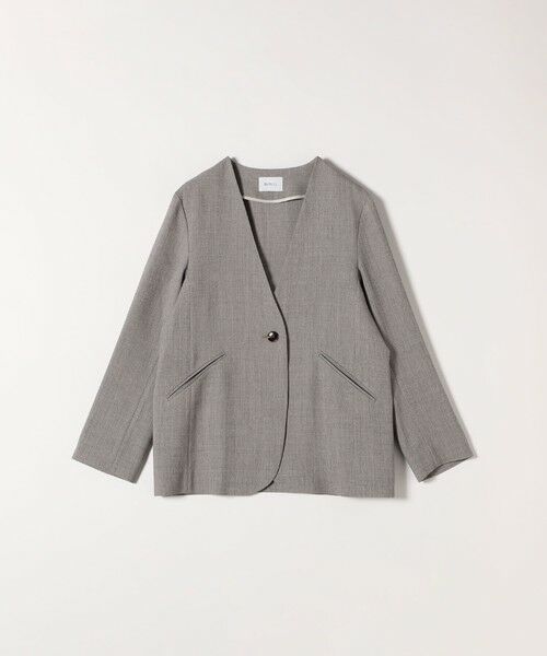 SHIPS / シップス ノーカラージャケット | SHIPS any:〈洗濯機可能〉ウーステッド Vネック ノーカラー ジャケット | 詳細10