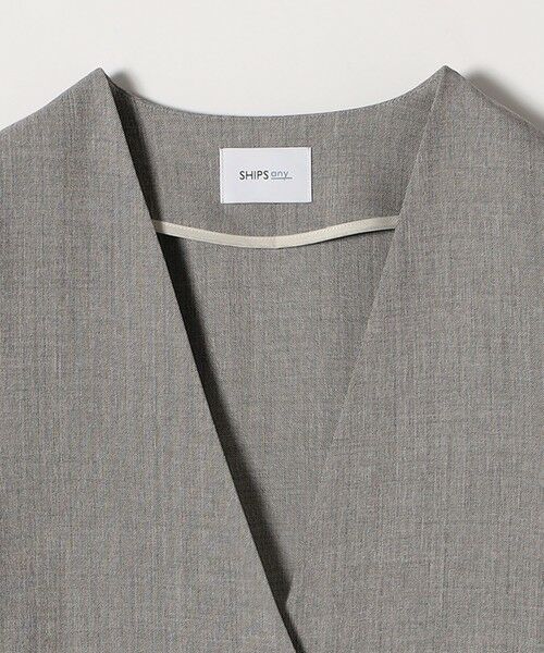 SHIPS / シップス ノーカラージャケット | SHIPS any:〈洗濯機可能〉ウーステッド Vネック ノーカラー ジャケット | 詳細11