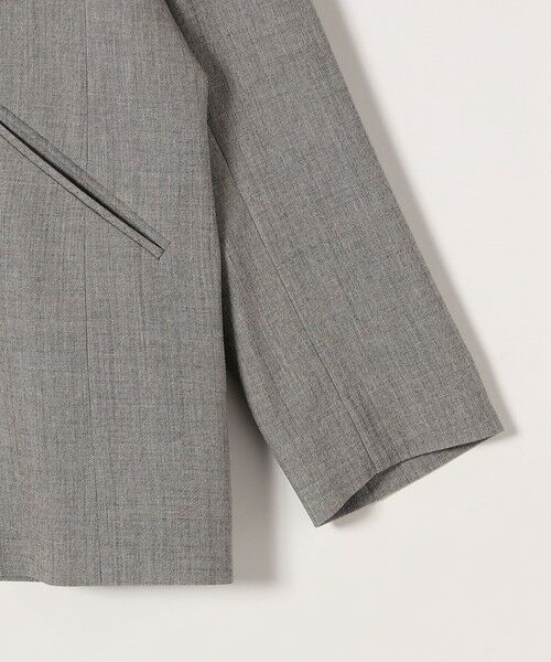 SHIPS / シップス ノーカラージャケット | SHIPS any:〈洗濯機可能〉ウーステッド Vネック ノーカラー ジャケット | 詳細12