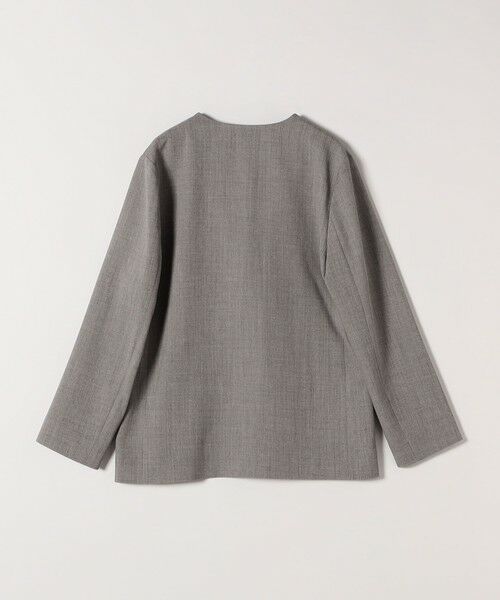 SHIPS / シップス ノーカラージャケット | SHIPS any:〈洗濯機可能〉ウーステッド Vネック ノーカラー ジャケット | 詳細14