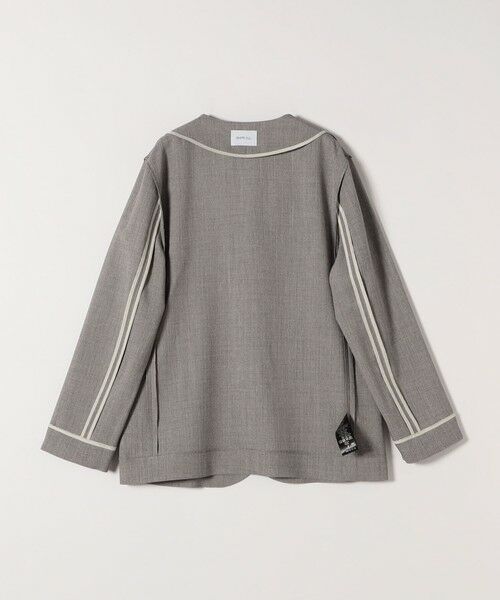 SHIPS / シップス ノーカラージャケット | SHIPS any:〈洗濯機可能〉ウーステッド Vネック ノーカラー ジャケット | 詳細16