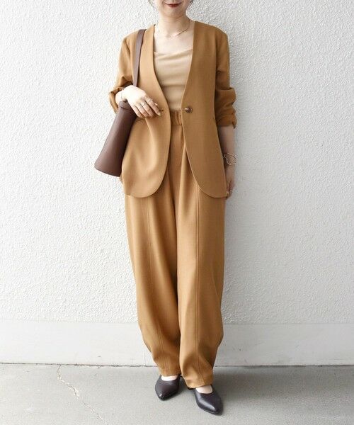 SHIPS / シップス ノーカラージャケット | SHIPS any:〈洗濯機可能〉ウーステッド Vネック ノーカラー ジャケット | 詳細26