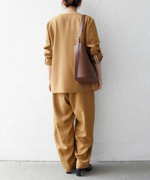 SHIPS / シップス ノーカラージャケット | SHIPS any:〈洗濯機可能〉ウーステッド Vネック ノーカラー ジャケット | 詳細27