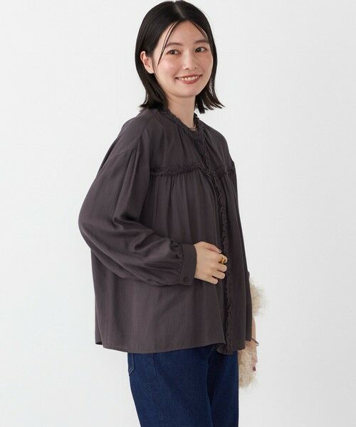 SHIPS / シップス シャツ・ブラウス | SHIPS Colors:〈手洗い可能〉カットオフ フリル シャツ | 詳細8