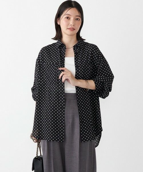 SHIPS / シップス シャツ・ブラウス | SHIPS Colors:〈手洗い可能〉シアー ドット シャツ | 詳細9