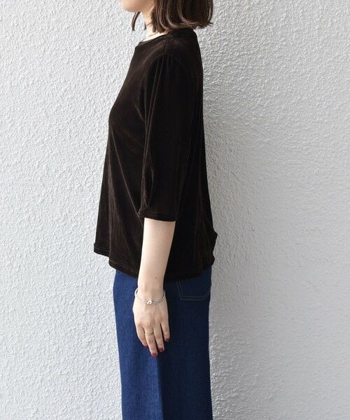 SHIPS / シップス カットソー | SHIPS Colors:〈手洗い可能〉フロッキー メッシュ 5分袖 トップス | 詳細11