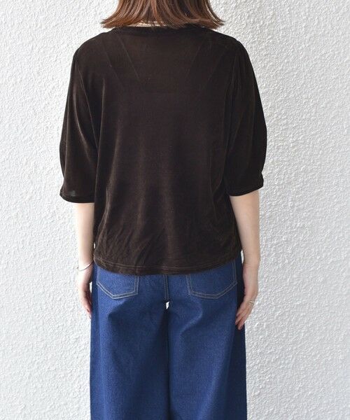 SHIPS / シップス カットソー | SHIPS Colors:〈手洗い可能〉フロッキー メッシュ 5分袖 トップス | 詳細12