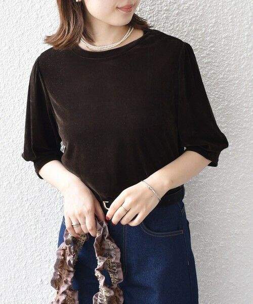 SHIPS / シップス カットソー | SHIPS Colors:〈手洗い可能〉フロッキー メッシュ 5分袖 トップス | 詳細16