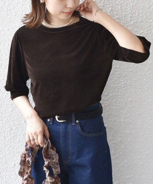 SHIPS / シップス カットソー | SHIPS Colors:〈手洗い可能〉フロッキー メッシュ 5分袖 トップス | 詳細17