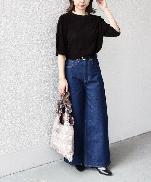 SHIPS / シップス カットソー | SHIPS Colors:〈手洗い可能〉フロッキー メッシュ 5分袖 トップス | 詳細18