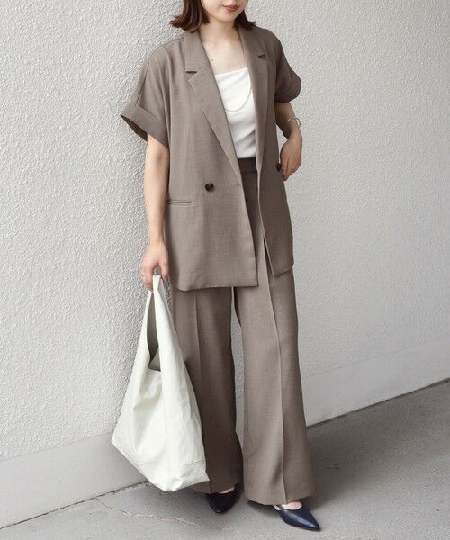 SHIPS / シップス その他パンツ | SHIPS Colors:〈洗濯機可能〉クリスピー タック ワイドパンツ(セットアップ対応可能) | 詳細13