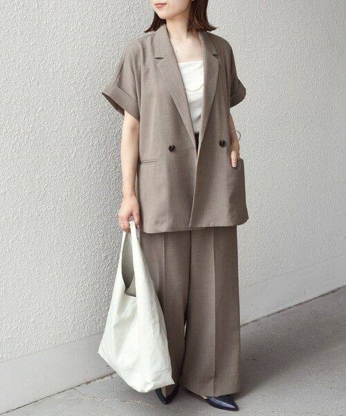 SHIPS / シップス その他パンツ | SHIPS Colors:〈洗濯機可能〉クリスピー タック ワイドパンツ(セットアップ対応可能) | 詳細16