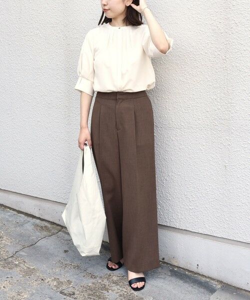 SHIPS / シップス その他パンツ | SHIPS Colors:〈洗濯機可能〉クリスピー タック ワイドパンツ(セットアップ対応可能) | 詳細24