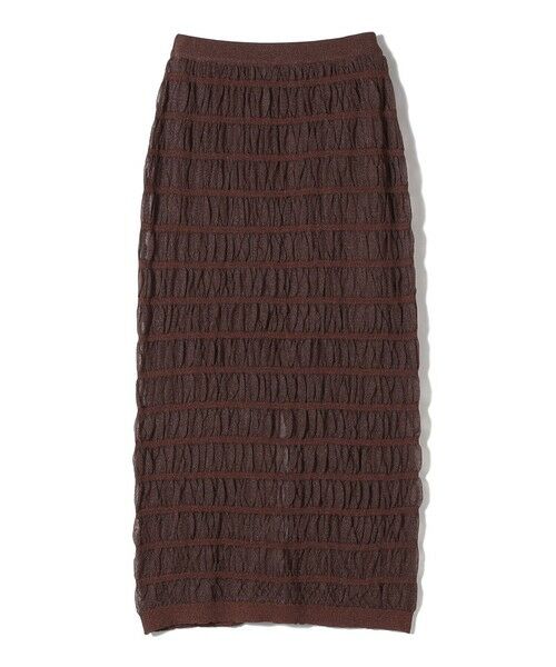 SHIPS / シップス ロング・マキシ丈スカート | SHIPS Colors:シャーリング ニット タイト スカート | 詳細2