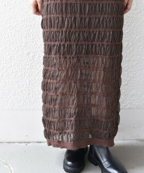 SHIPS / シップス ロング・マキシ丈スカート | SHIPS Colors:シャーリング ニット タイト スカート | 詳細15