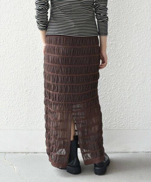 SHIPS / シップス ロング・マキシ丈スカート | SHIPS Colors:シャーリング ニット タイト スカート | 詳細17