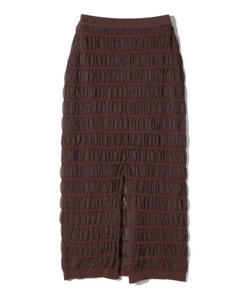 SHIPS / シップス ロング・マキシ丈スカート | SHIPS Colors:シャーリング ニット タイト スカート | 詳細3