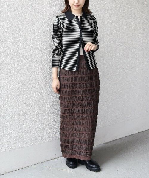 SHIPS / シップス ロング・マキシ丈スカート | SHIPS Colors:シャーリング ニット タイト スカート | 詳細20