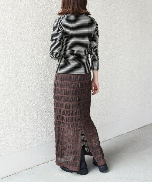 SHIPS / シップス ロング・マキシ丈スカート | SHIPS Colors:シャーリング ニット タイト スカート | 詳細21