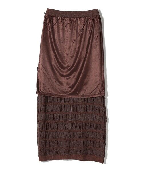 SHIPS / シップス ロング・マキシ丈スカート | SHIPS Colors:シャーリング ニット タイト スカート | 詳細4