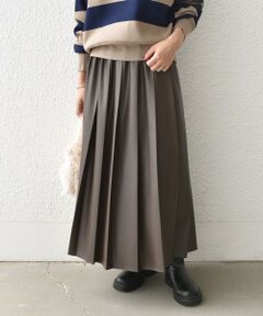 SHIPS / シップス ロング・マキシ丈スカート | SHIPS Colors:合成皮革 ワイド プリーツ スカート◇