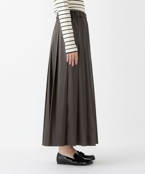 SHIPS / シップス ロング・マキシ丈スカート | SHIPS Colors:合成皮革 ワイド プリーツ スカート◇ | 詳細19