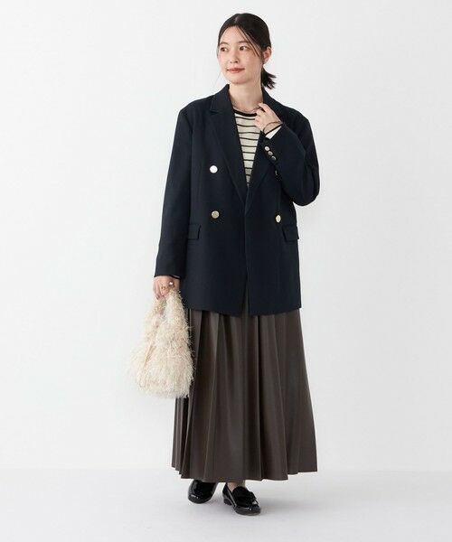 SHIPS / シップス ロング・マキシ丈スカート | SHIPS Colors:合成皮革 ワイド プリーツ スカート◇ | 詳細28