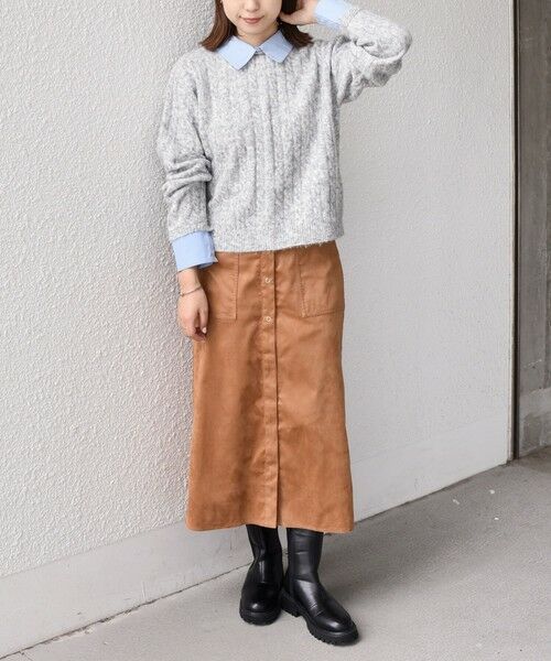 SHIPS / シップス ロング・マキシ丈スカート | SHIPS Colors:フェイクスエード（ポリエステル）スカート◇ | 詳細11