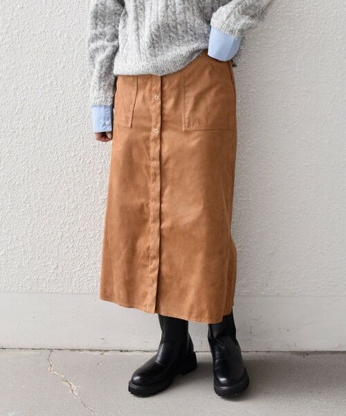 SHIPS / シップス ロング・マキシ丈スカート | SHIPS Colors:フェイクスエード（ポリエステル）スカート◇ | 詳細12