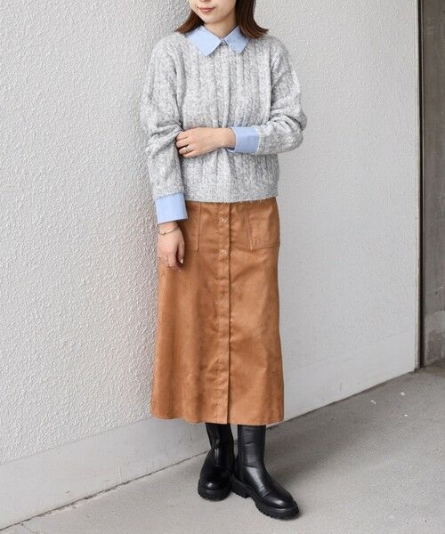 SHIPS / シップス ロング・マキシ丈スカート | SHIPS Colors:フェイクスエード（ポリエステル）スカート◇ | 詳細14