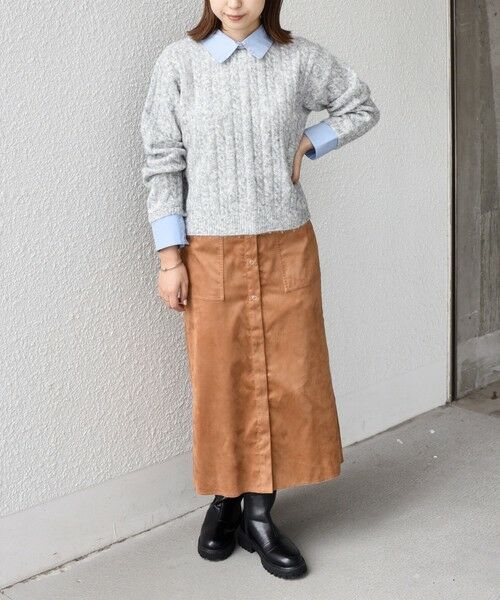 SHIPS / シップス ロング・マキシ丈スカート | SHIPS Colors:フェイクスエード（ポリエステル）スカート◇ | 詳細15