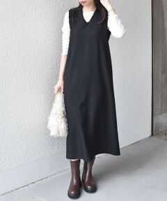 SHIPS / シップス ロング・マキシ丈ワンピース | SHIPS Colors:〈手洗い可能〉シャーク フリンジ ジャンパー ワンピース◇