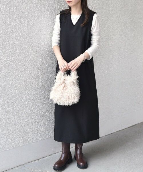 SHIPS / シップス ロング・マキシ丈ワンピース | SHIPS Colors:〈手洗い可能〉シャーク フリンジ ジャンパー ワンピース◇ | 詳細20