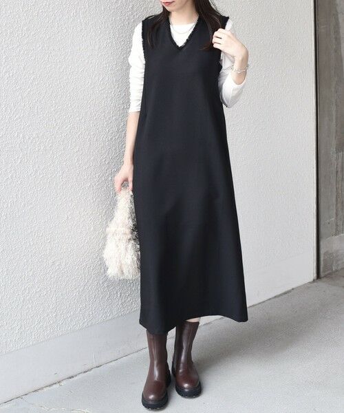 SHIPS / シップス ロング・マキシ丈ワンピース | SHIPS Colors:〈手洗い可能〉シャーク フリンジ ジャンパー ワンピース◇ | 詳細22