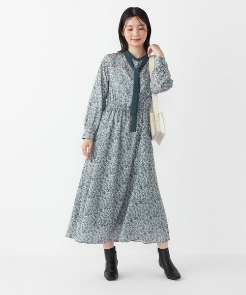 SHIPS / シップス ロング・マキシ丈ワンピース | SHIPS Colors:〈手洗い可能〉MULHOUSE ボウタイ ワンピース◇ | 詳細18